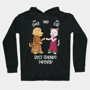 My pets love each other - dog and cat Hoodie